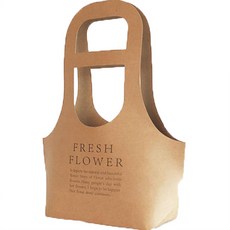 Mihwabujang 牛皮紙花卉花盆植物禮物包裝袋 手提袋 大, 06 牛皮紙, 10個