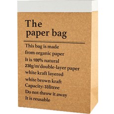 Mihwabujang 牛皮紙花卉花盆植物禮物包裝提袋 大, 03 牛皮色, 10個