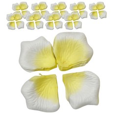 Maket Gamseong 活動裝飾 玫瑰花瓣, 10個, 白黃色