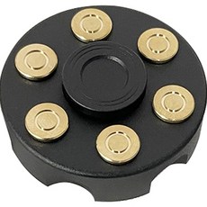 DOnG-A Pms 指尖旋轉陀螺 左輪手槍子彈造型, 黑色