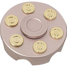 DOnG-A Pms 指尖旋轉陀螺 左輪手槍子彈造型, 玫瑰金