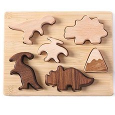 Teachers Early Edu恐龍恐龍拼圖平衡原木積木, 混合顏色