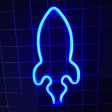 마켓피아 LED 인테리어 네온 무드등, 13 로켓 블루