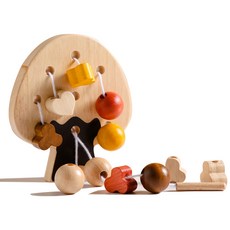 教師早期 Edu 穿線木塊, 混合顏色