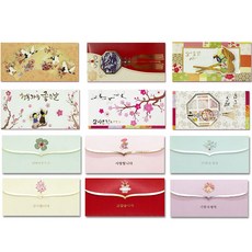 永恆 祝賀感恩韓式紅包袋 12入組 Q5&P6, 1套, 混合顏色