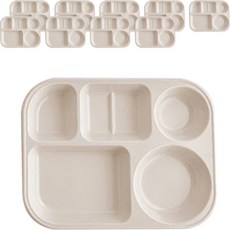 LOHJA 兒童分隔餐盤 801款, 淺米色, 單品, 10個