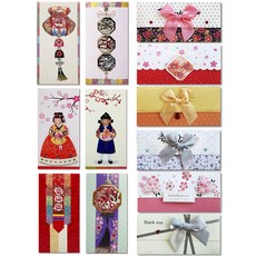 永遠 祝賀感謝零用錢信封 12種套組 Q6&P3, 1套, 混合色