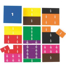 EDX 方形分數印刷不透明學習方塊 51件組, 1套