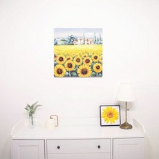 金緋緞家 金粉油畫掛畫 向日葵花田, 單一顏色