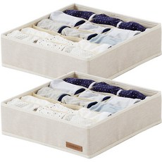 HANSSEM 森寢具 內衣褲收納盒 15格, 米色, 2個