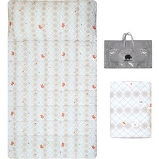 베베누보 유아용 DIY 양면 분리형 낮잠이불 패드 + 솜패드 + 블랭킷 + 와이드 베개 + 부직포 가방 세트, 아가일프렌즈