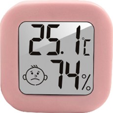 Quardi生產數位溫濕度計, 粉色, 1入