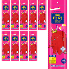 太和橡膠手套雙手套組, 新款特大號（XL）, 紅色, 10套