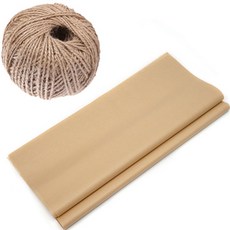 Maket Gamseong 復古牛皮紙禮物包裝套組 紙+繩, 混色, 1個