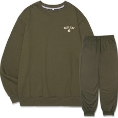 디엘크리 남성용 야구공 스몰로고 맨투맨 조거트레이닝 세트