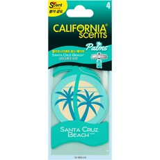 CALIFORNIA scents 紙掛式芳香劑 正裝 4入, 26g, 1個, 水果/熱帶香, 聖塔克魯茲海灘