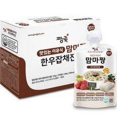 짱죽 맛있는 이유식 맘마짱 스파우트형, 한우잡채진밥, 120g, 10개