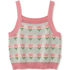 Perimitz 女童款鬱金香提花針織背心 P2322K455