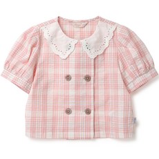 Perimitz 女童款夏季翻領雪紡衫 P2321B366