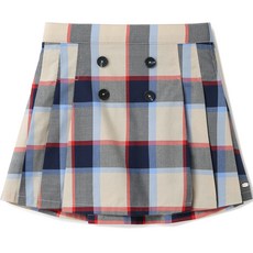 renoma kids 女童經典格紋百褶裙 R2321S651