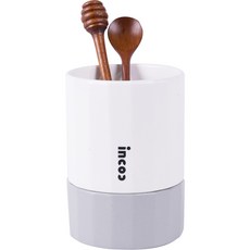 incoc 陶瓷U型餐具筒 小, 灰色, 1個