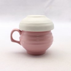 Dalsogum 韓國製手工陶瓷粉彩單人茶具杯組, 1套, 粉紅色