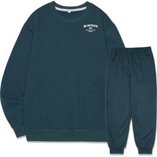 디엘크리 남성용 16컬러 윈저 스몰로고 맨투맨 + 조거 팬츠 트레이닝 상하의 세트