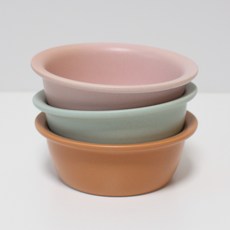 月鹽 韓國製復古風陶瓷馬格利酒杯3件組, 05 粉彩色系, 1套