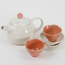 Dalsogum 韓國製手工情侶茶具組, 1套, 象牙白