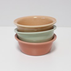 月鹽 韓國製復古風陶瓷馬格利酒杯3件組, 02 三色, 1套