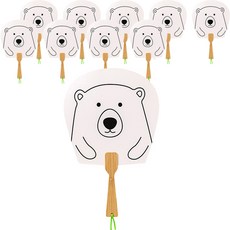 minhwashop 扁扇 入門款 SDPPP003, 10個, 熊(SDPPP0036)