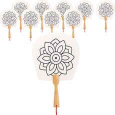 minhwashop 扁扇 入門款 SDPPP003, 10個, 丹青(SDPPP0038)