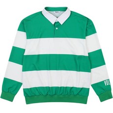 Volvik 男款高爾夫男款橄欖球條紋翻領T恤 VMTSN251