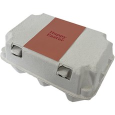 Tina Picnic 復活節6格雞蛋包裝盒 杏色貼紙, 10個, 單品