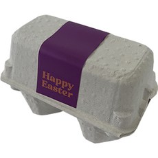 Tina Picnic 復活節雙格雞蛋包裝盒 紫色貼紙, 20個, 單品