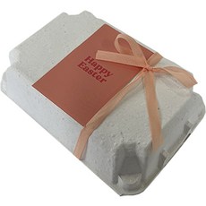 Tina Picnic 復活節透明6入雞蛋包裝盒 杏色緞帶 杏色貼紙, 10個, 單品