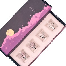 에고이즘 벚꽃 소주잔, 혼합색상, 4개