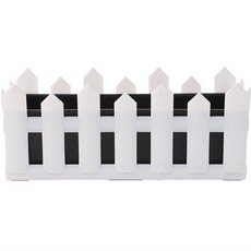 Lagenda 圍欄長方形雙層花盆, 白色