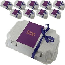 Tina Picnic 復活節 6入 雞蛋包裝組, 1套, 藍紫色緞帶 10入 + 紫色貼紙 10入