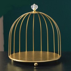 생활애찬 철제 케이지 화장품 수납 정리대 트레이 1단, 골드, 1개