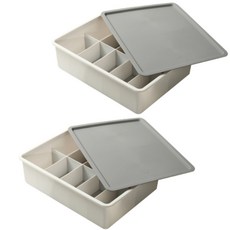 제이밀 속옷 정리함 10칸, Gray, 2개