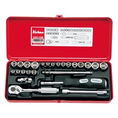 코켄 1/4스퀘어 mm 소켓 렌치 25종 세트 2201AM-6P, 1세트