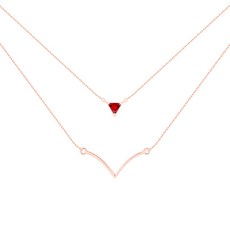 밀튼스텔리 여성용 레이어드 실버 목걸이 MSJ-SN180019RGAQ