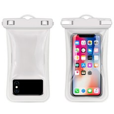 MJ 防浸水氣墊多功能戲水防水袋 L, 亮白色, 1個