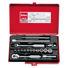 코켄 1/4스퀘어 소켓 렌치 17종 세트 2261M-6P, 1세트