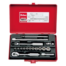 Koken 1/4四角套筒扳手 17件組 2261M-12P, 1套