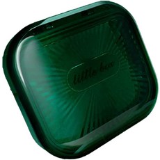 便攜式透明矯正器維持器假牙盒 小, 綠色, 1個