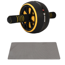 I'M TIGER 王子腹肌運動 ab滾輪 ab滑輪 + 跪墊, 黃色