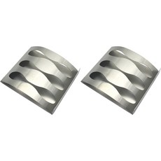 고급 욕실 부착형 스테인레스 칫솔꽂이 걸이 거치대 3칸, 실버, 2개