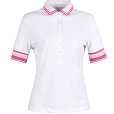 luxgolf 女款線條翻領短袖高爾夫球衫 MDG3M604